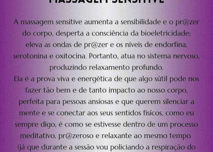 Massoterapieuta realiza Massagens Terapêuticas para aliviar as dores ,cansaço e estresse do dia a dia. 