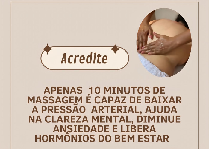 Massoterapeuta realiza Massagens Terapêuticas para aliviar as dores ,cansaço e estresse 