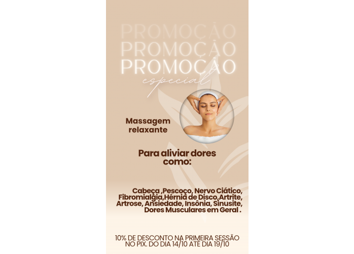 Massoterapeuta Mulher realiza Massagens para aliviar dores ,cansaço e estresse 
