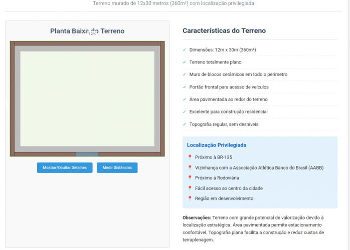 VENDA DE LOTE EM ÁREA NOBRE DE BOM JESUS (PI)
