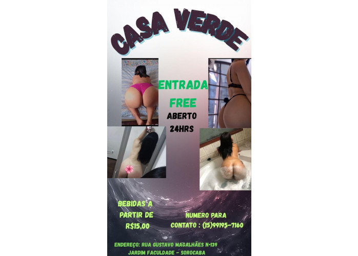 Vem se divertir com as Novidades da Casa Verde Sorocaba 24hs!!! Vem se divertir com as Novidades da Casa Verde Sorocaba 24hs!!!