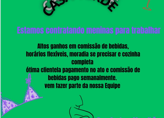 Estamos contratando meninas para trabalhar!!!