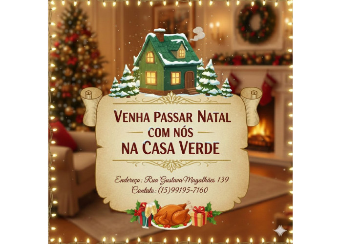 Natal na Casa Verde estaremos atendendo 24hs vem se divertir!!!
